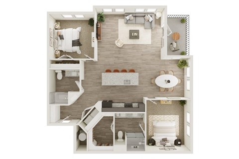 Lenox Katy Crossing B6 Floor Plan